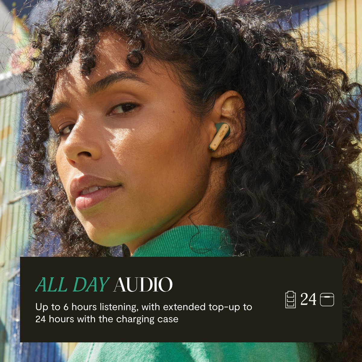 House of Marley Little Bird True Wireless Groen - Draadloze oordopjes