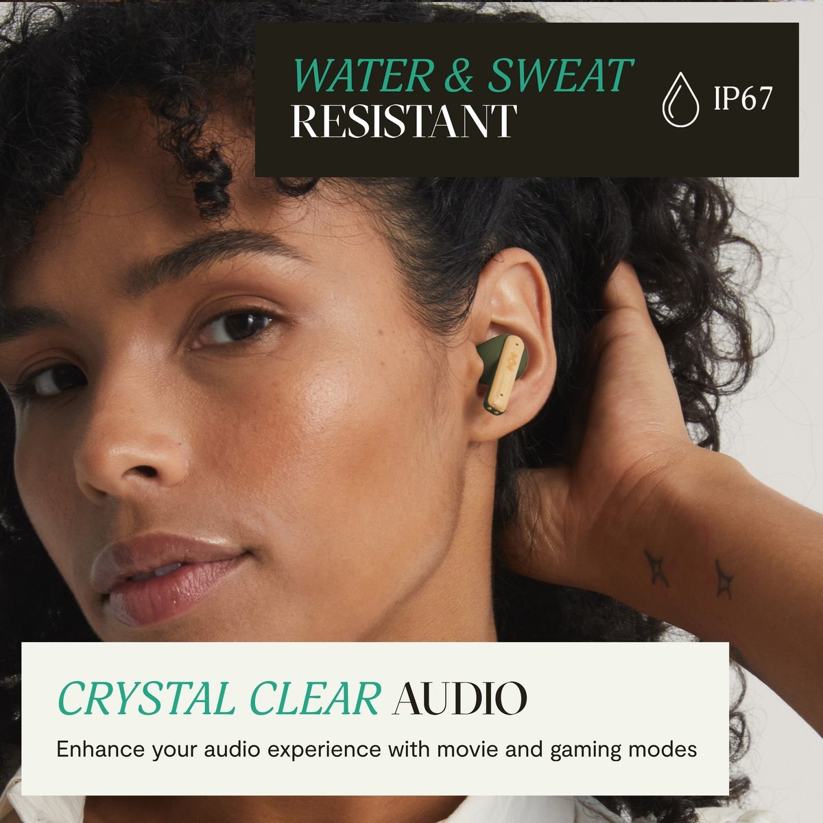 House of Marley Little Bird True Wireless Groen - Draadloze oordopjes