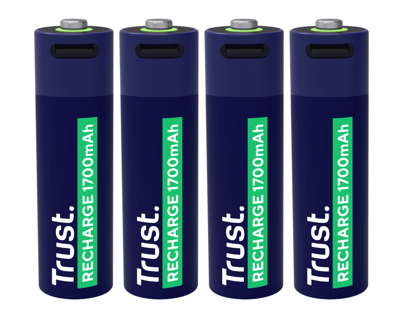 Trust USB-C oplaadbare AA-batterijen (4-pack)