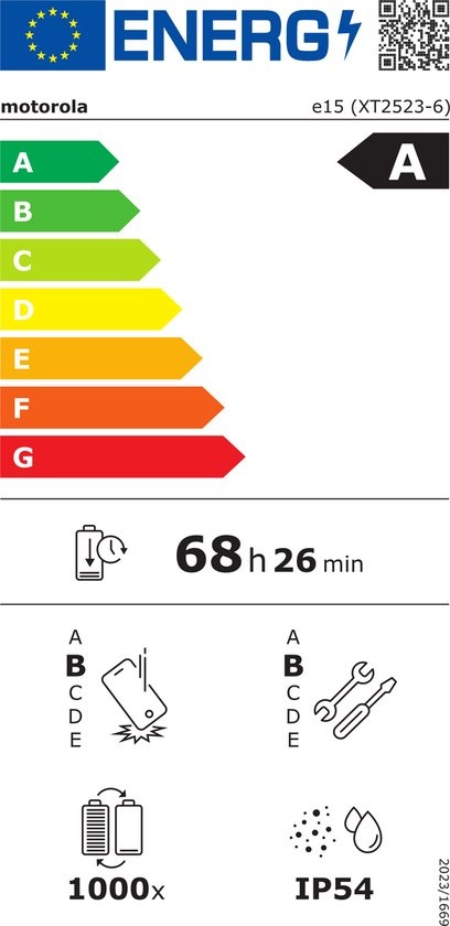 Motorola Moto e15 64GB 4G Denim Blue - Mobiele telefoon