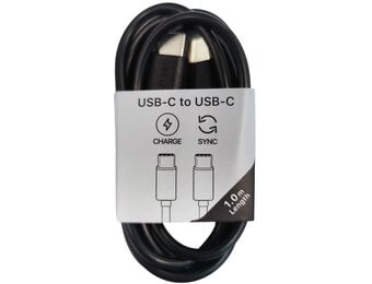 Musthavz to Go USB-C naar USB-C kabel 1M Zwart