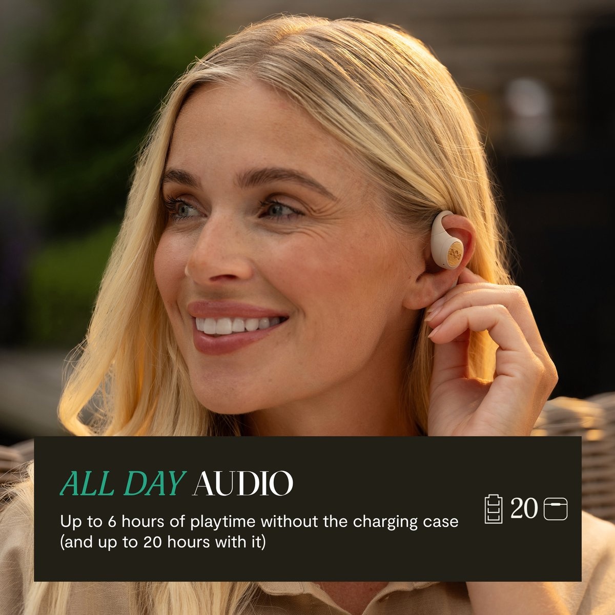 House of Marley Liberate Open-Ear True Wireless Cream - Draadloze oordopjes