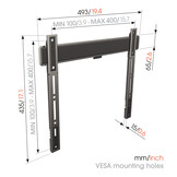 Vogel's TVM 5405 32 tot 77 inch Platte muurbeugel - TV muurbeugel