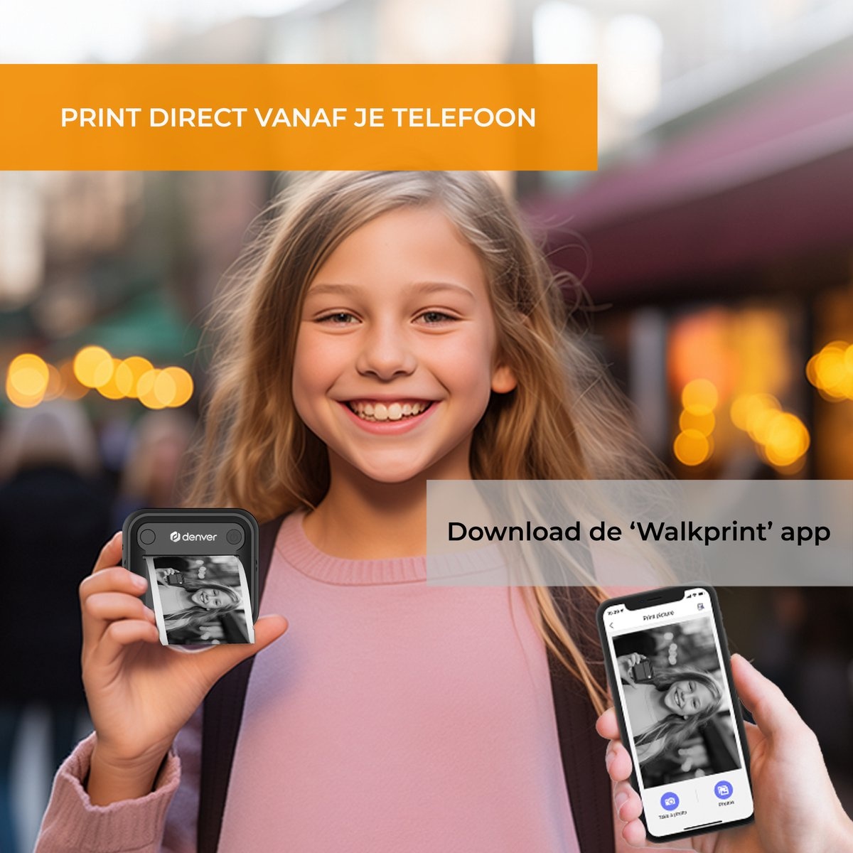 Denver MBP-32B Mini Pocket Printer - Thermische printer