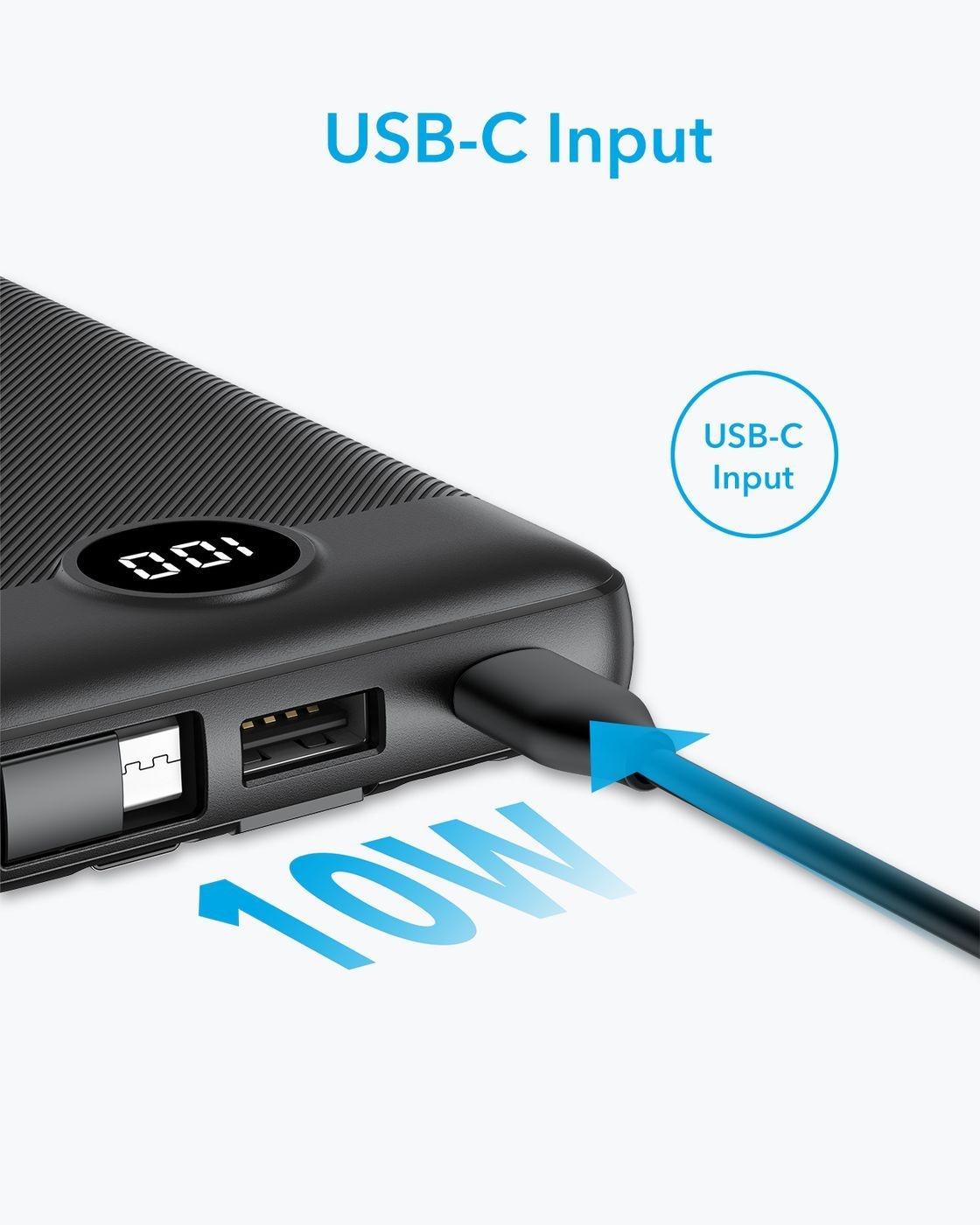 Veger C10 W1147 10.000 mAh Zwart - Powerbank