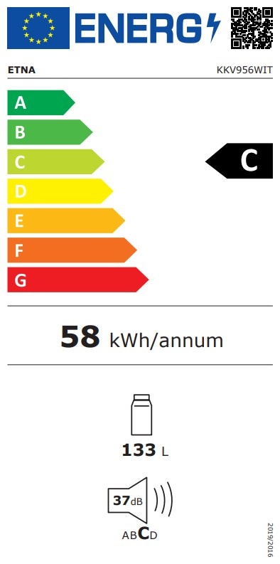 ETNA KKV956WIT - Vrijstaande koelkast