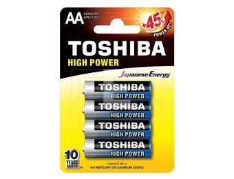 Toshiba High Power AA 1.5V 4 stuks