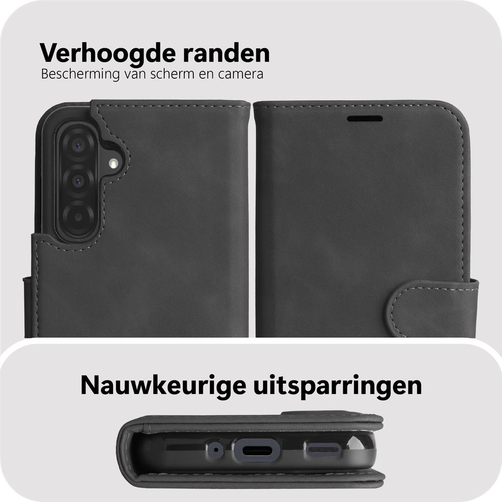 Just in Case PrimeWallet Case  Samsung Galaxy A57 PU leer Zwart - Telefoonhoesje