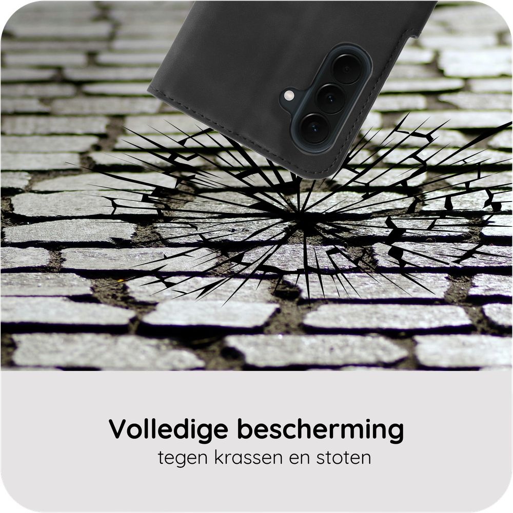 Just in Case PrimeWallet Case Samsung Galaxy A37 PU leer Zwart - Telefoonhoesje