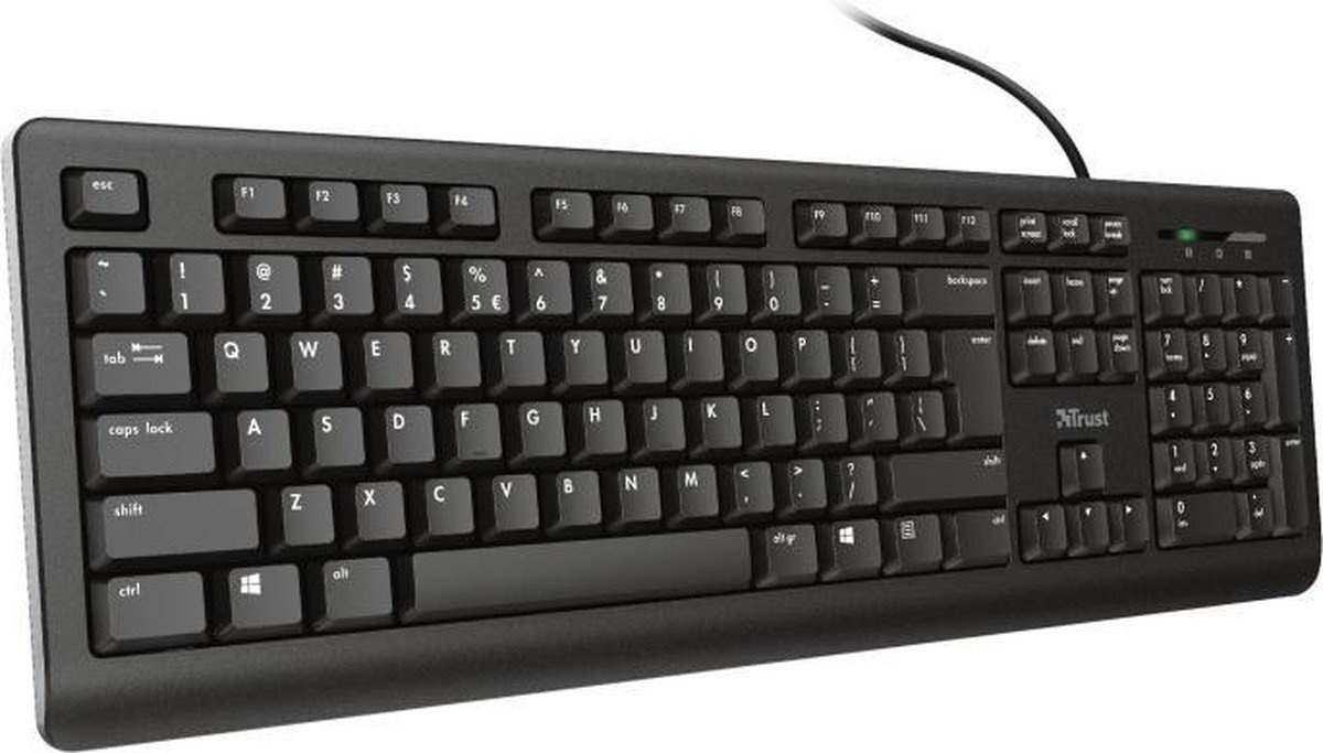 Trust 23970 Primo Zwart - Toetsenbord + muis set