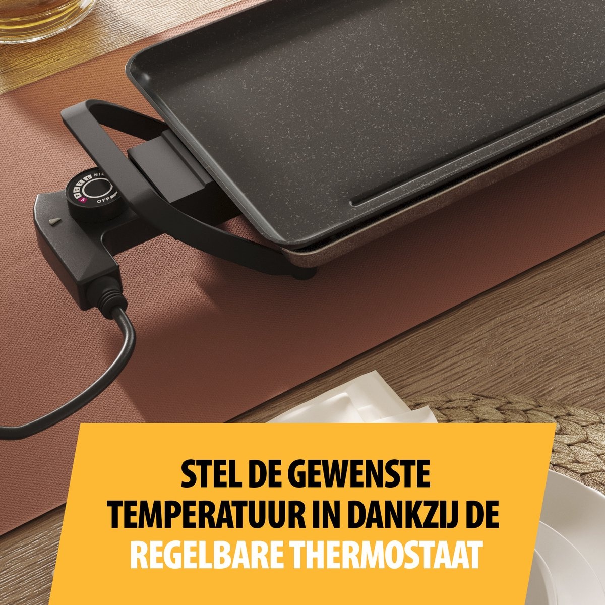 Tristar BP-2669 Slim XL - Bakplaat