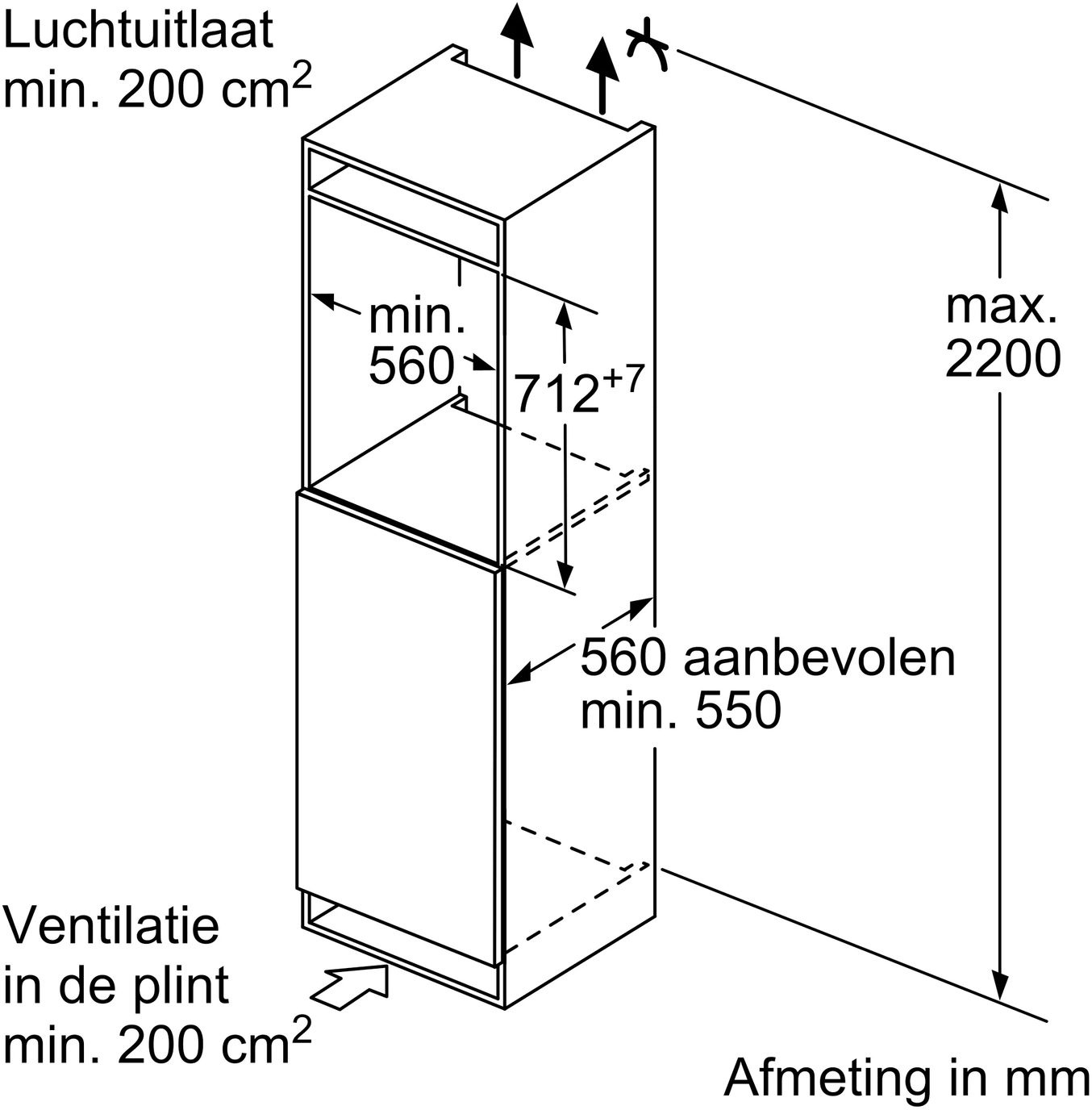 Bosch GIV11AFE0 - Inbouw vriezer