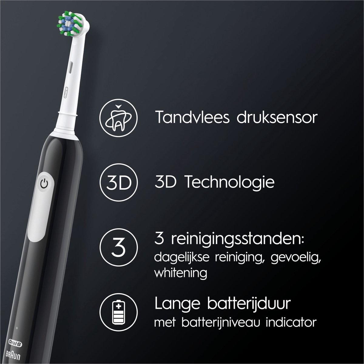 Oral-B PRO 1 Duo Edition Cross Action Roze/Zwart - Elektrische tandenborstel