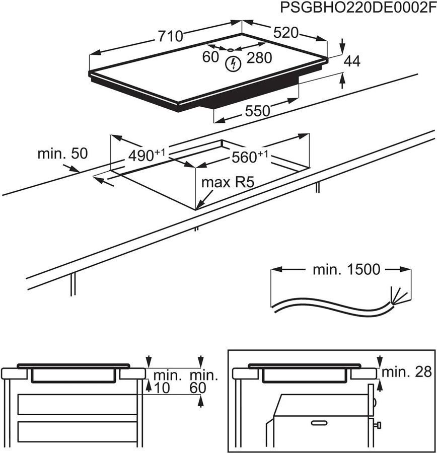 AEG TO74IB0BFB - Inductiekookplaat