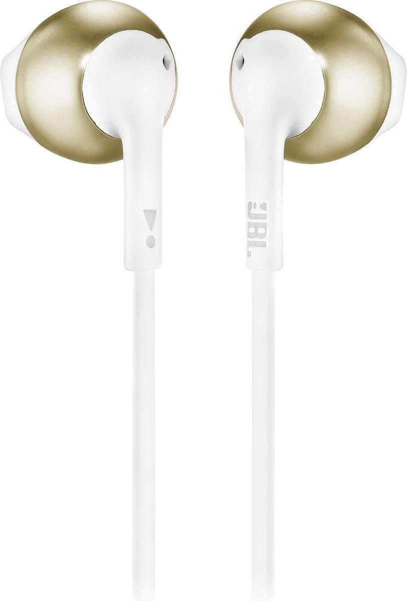 JBL T205 BT (Wit/Goud) - Draadloze oordopjes