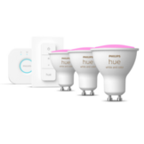 Philips Hue Starterkit 3x GU10 4.3W Color Ambiance + Bridge + Dimmer - Slimme lamp