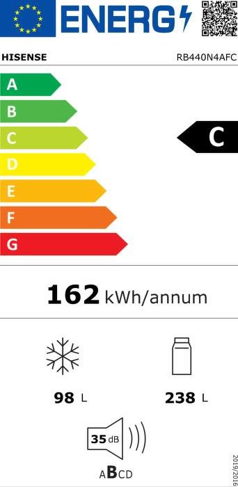 Hisense RB440N4AFC - Koel-vriescombinatie