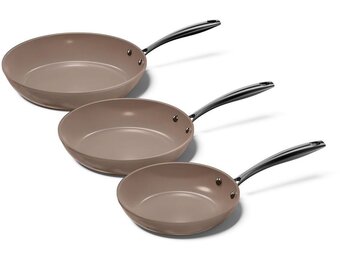 Cook & Pan Taupe of Mind 3-delige Koekenpannenset