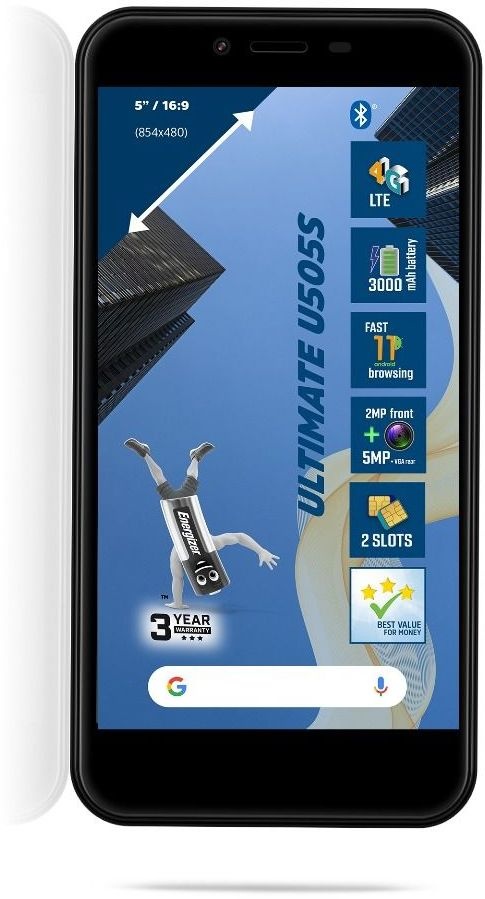 Energizer Ultimate U505S 4G 16GB Zwart - Mobiele telefoon