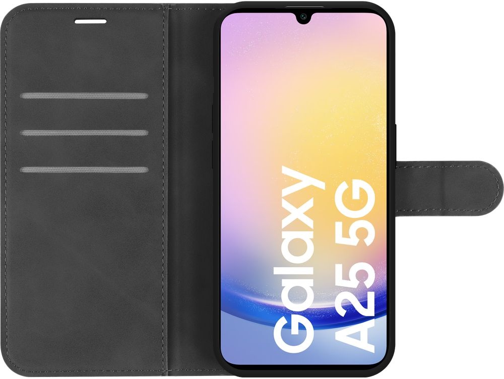 Just In Case Samsung Galaxy A25 Premium Wallet Folio Zwart - Telefoonhoesje