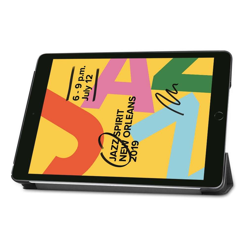 Just in Case  Smart Tri-Fold Case voor Apple iPad 10.2 Zwart - Tablethoes