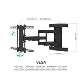 Cavus WME602 Full Motion Heavy Duty (37 - 80 inch) - TV muurbeugel