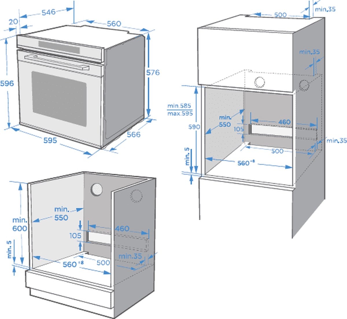 Frilec HAMBURG7189.1EBMBL - Inbouw oven