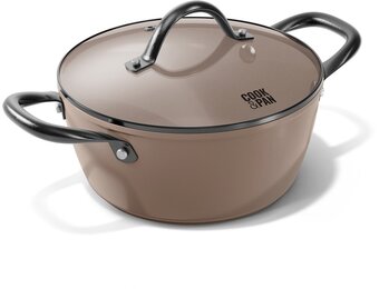 Cook & Pan Taupe of Mind Kookpan met deksel 22 cm