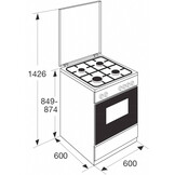 ETNA FGV160WIT - Gasfornuis