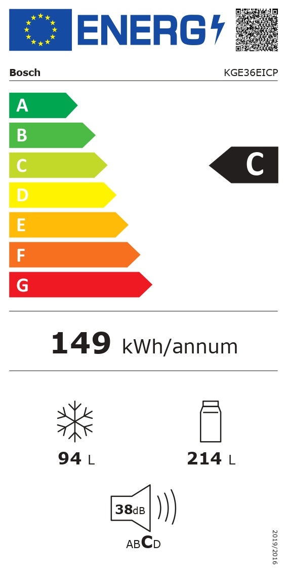 Bosch KGE36EICP - Koel-vriescombinatie