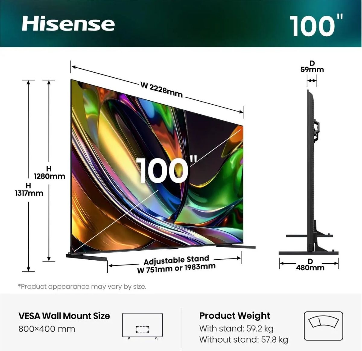 Hisense 100UR8S - Mini-LED TV