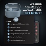JLab Go Air Pop True Wireless Grijs - Draadloze oordopjes
