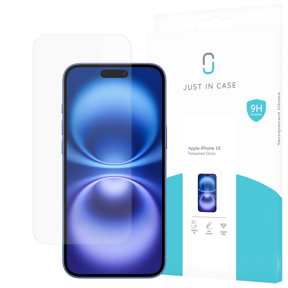 Just in Case iPhone 16 Tempered Glass - Screenprotector