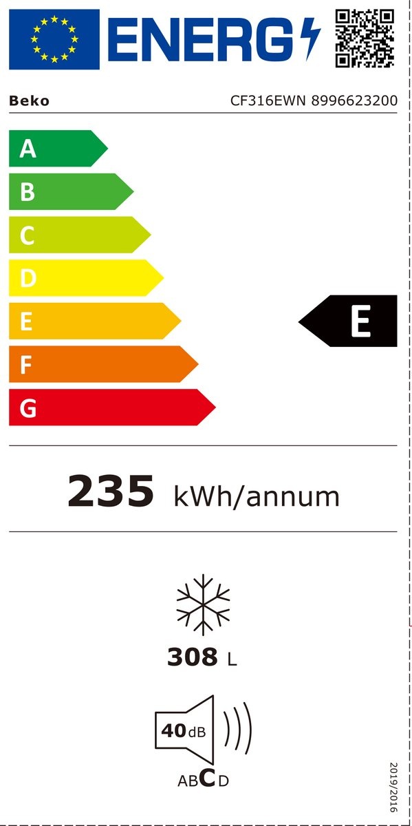 Beko CF316EWN - Vrieskist