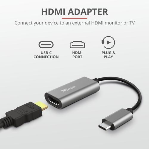 Trust Dalyx USB-C naar HDMI adapter - Adapter