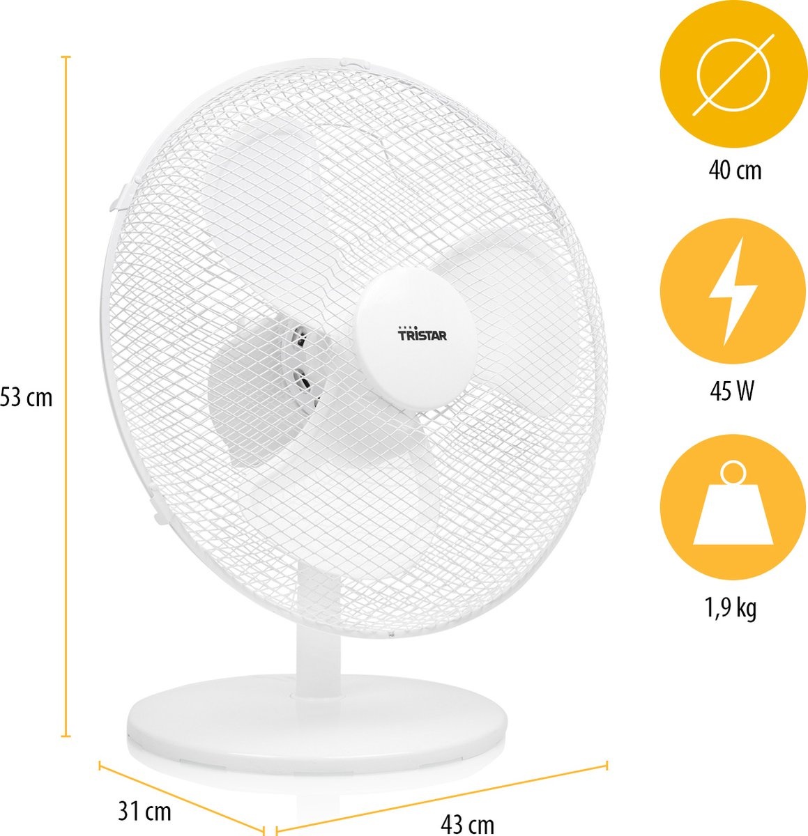 Tristar VE-5727 - Tafelventilator