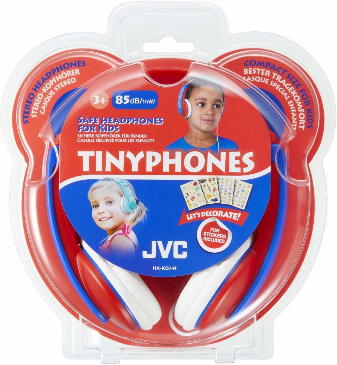 JVC HA-KD7-RNE Blauw/Rood - Kinder koptelefoon