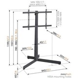 Vogel's TVS 3695W Wit TV Vloerstandaard (40 - 77 inch) - TV muurbeugel