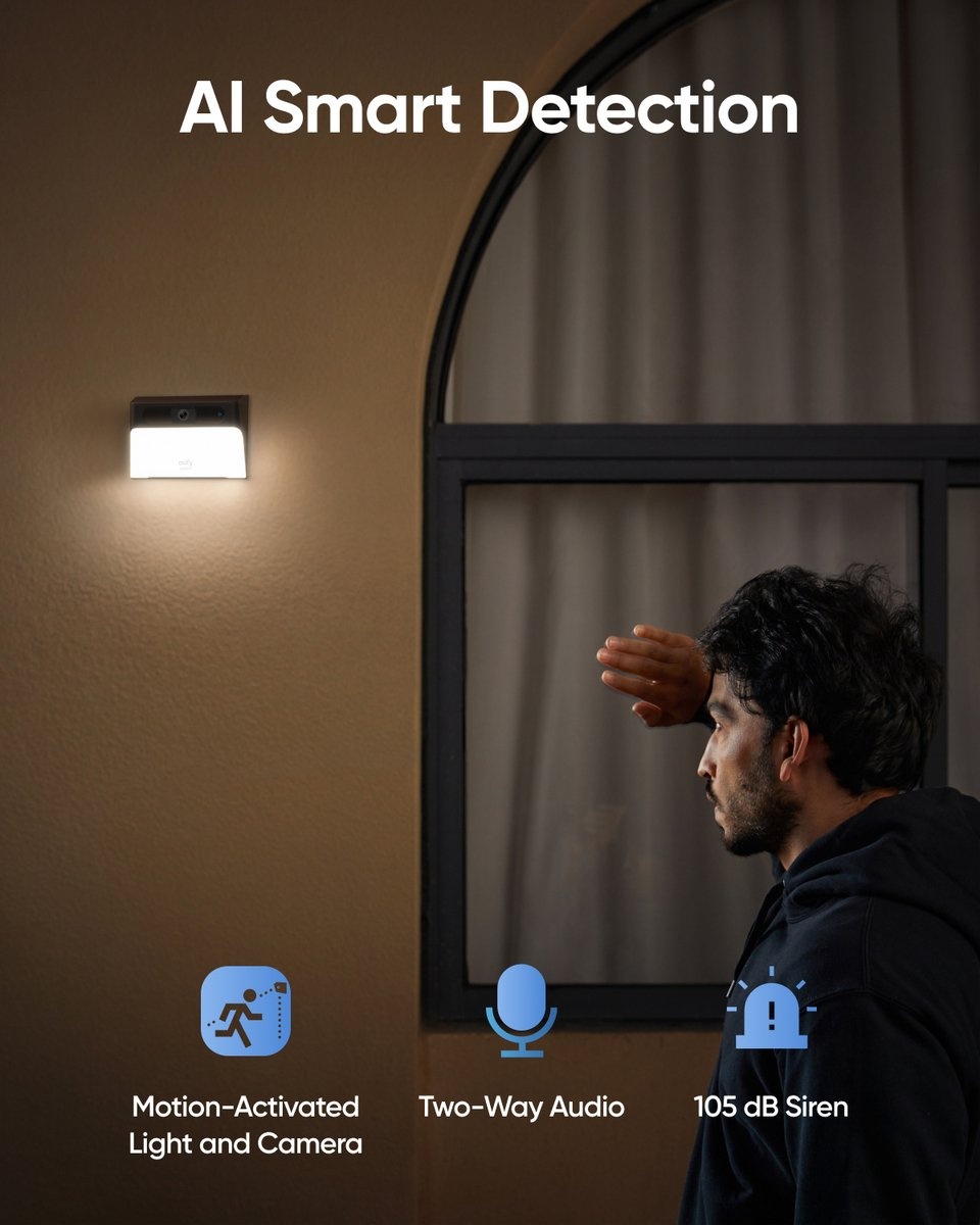 eufy Solar Wall Light Cam S120 - Beveiligingscamera