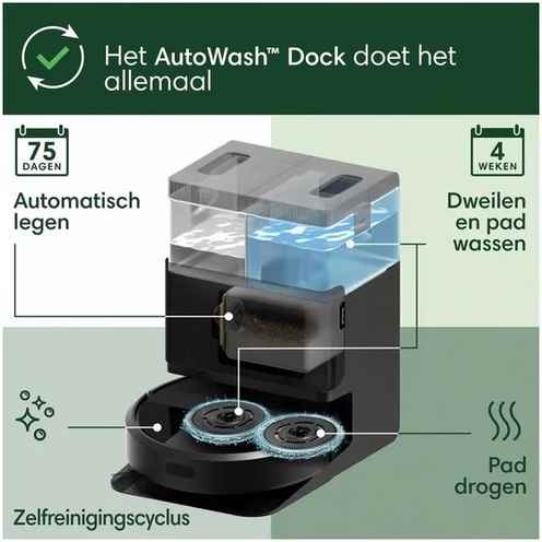 iRobot Roomba Plus 405 Combo + AutoWash Dock - Robotstofzuiger