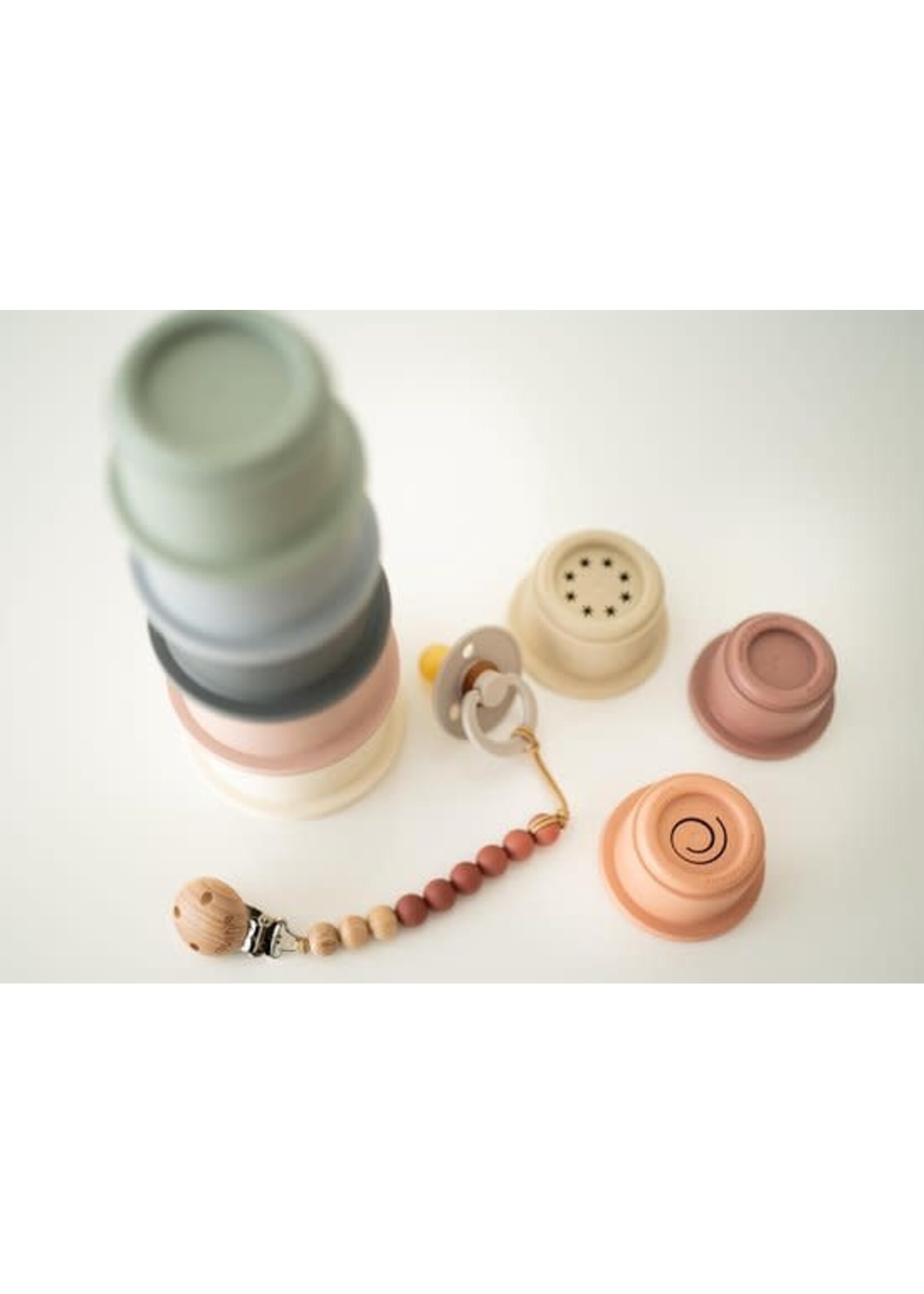 Mushie Mushie Stacking Cups Original wit+