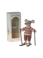 Maileg Winter Mouse with ski - Mum