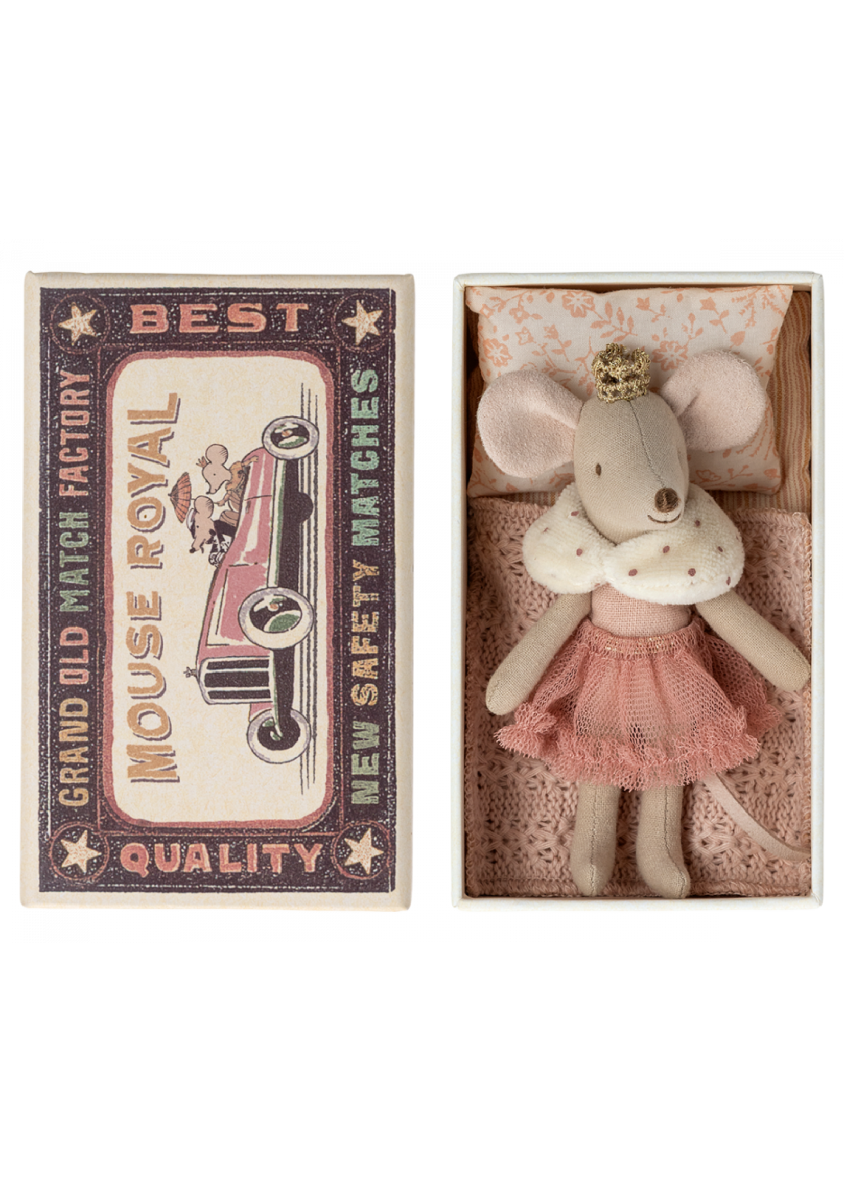 Maileg Princess mouse - little sister in matchbox