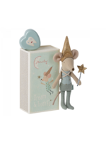 Maileg Tooth fairy mouse in matchbox blue
