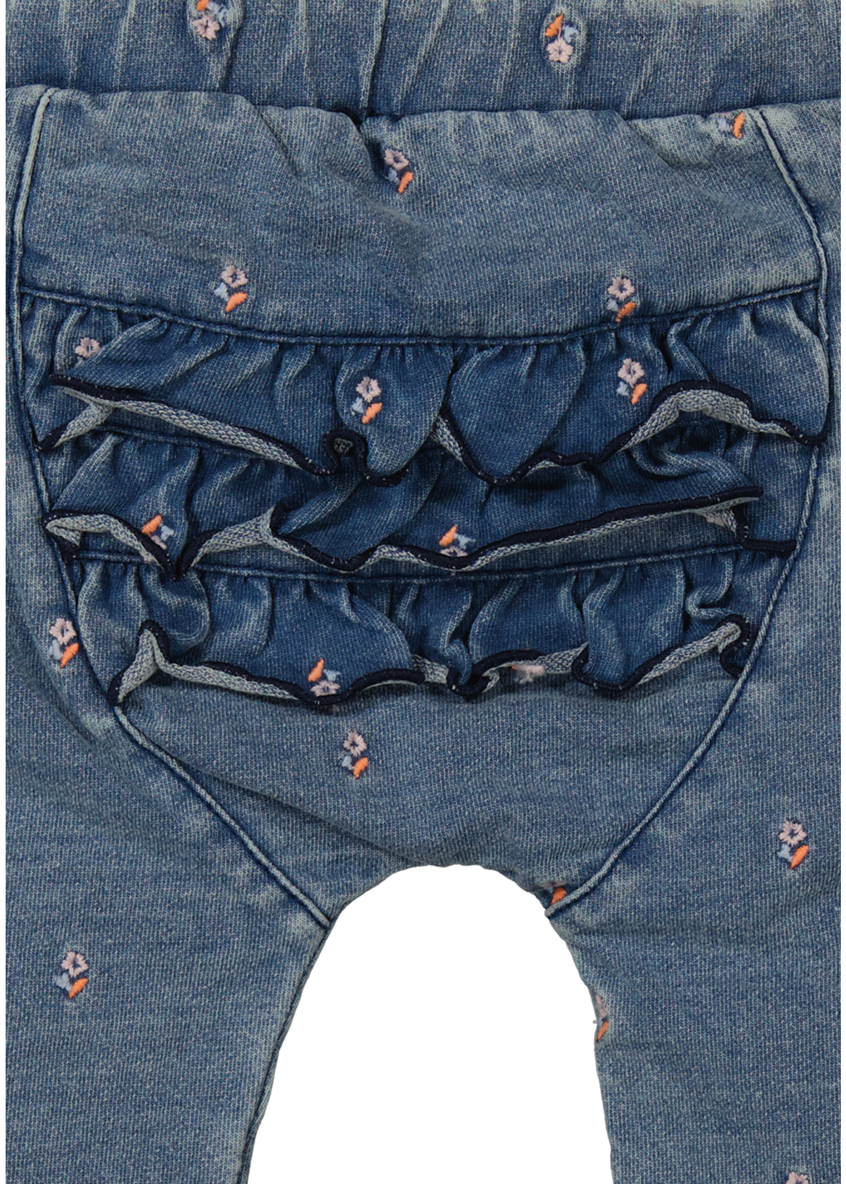 BESS BESS - Pants Denim Embroidery Flower SS24