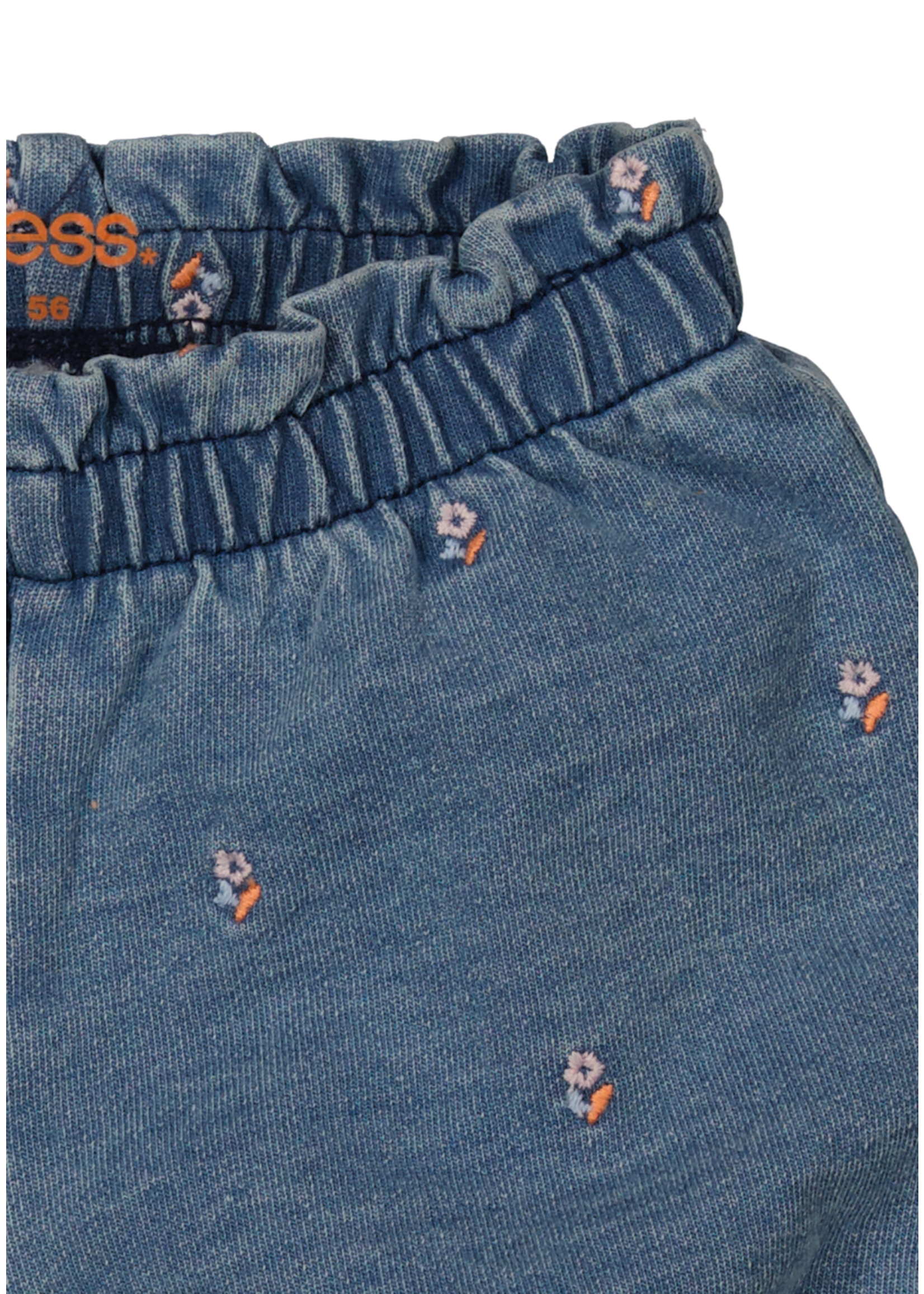 BESS BESS - Short Denim Embroidery Flower SS24