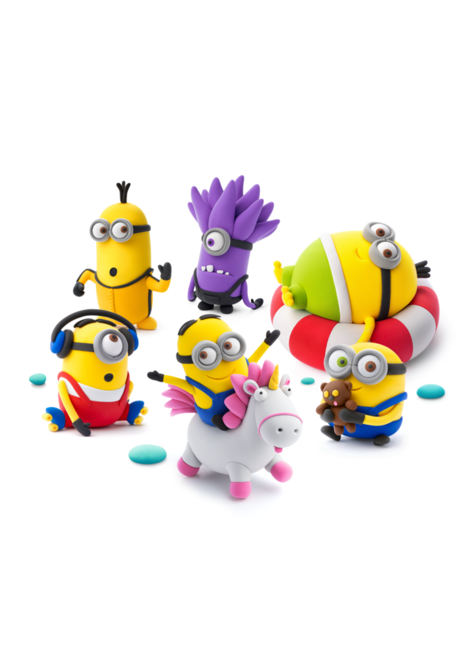 Hey Clay Minions - Set van 6 minions - 15 potjes