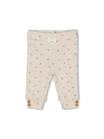 Feetje Feetje - Broek Rib AOP Offwhite Melange - Little Rosebud