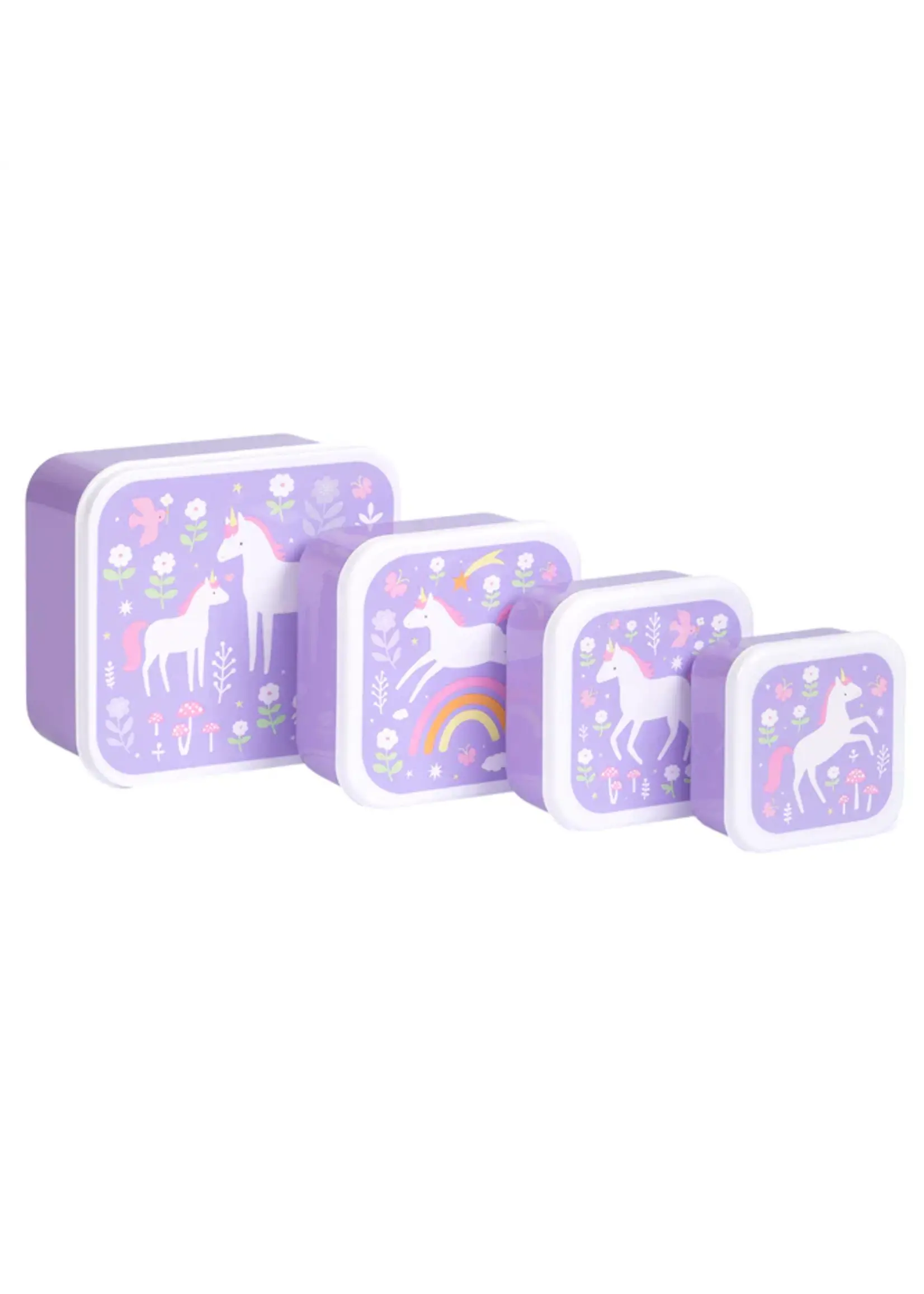 A Little Lovely Company A Little Lovely Company - Lunch & Snack Box Set - Unicorn Dreams