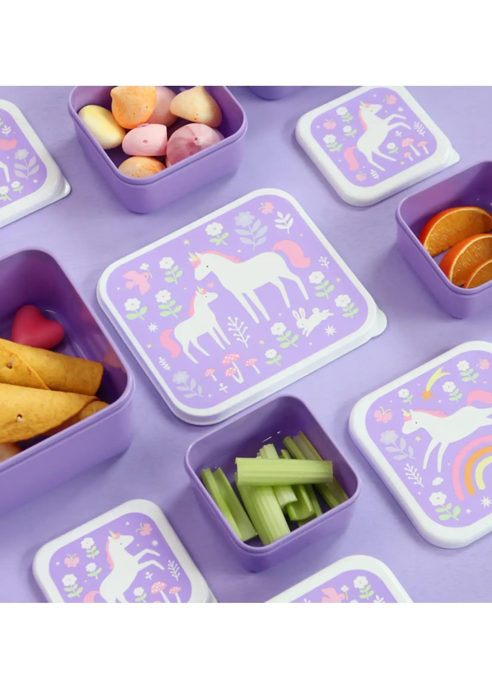 A Little Lovely Company A Little Lovely Company - Lunch & Snack Box Set - Unicorn Dreams